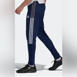 Adidas Dark Blue Joggers with White Stripes